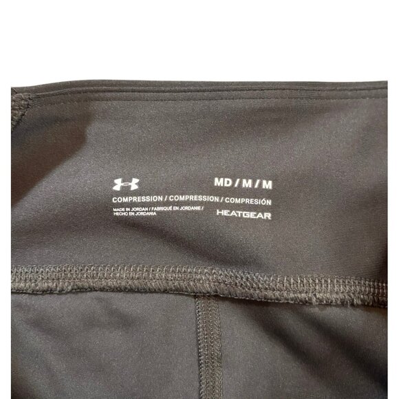 Under Armour Womens HeatGear Compression Zipper Leggings Black & Blue Size M - Picture 4 of 7